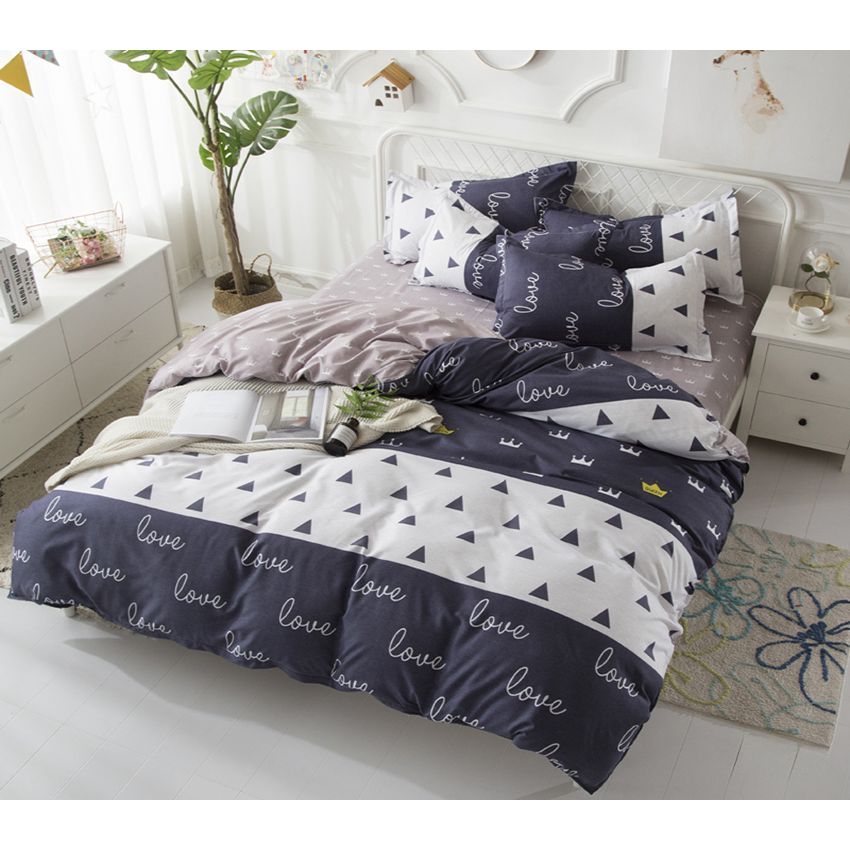 Комплект постельного белья TAG Tekstil с компаньоном Семейный Разноцветный 000141900 (S418) - фото 1