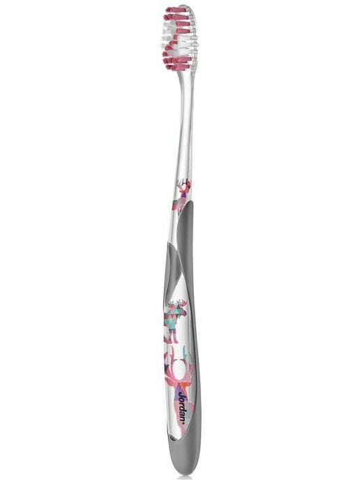Дизайнерская зубная щетка Jordan Individual Reach, серый с дизайном - фото 2