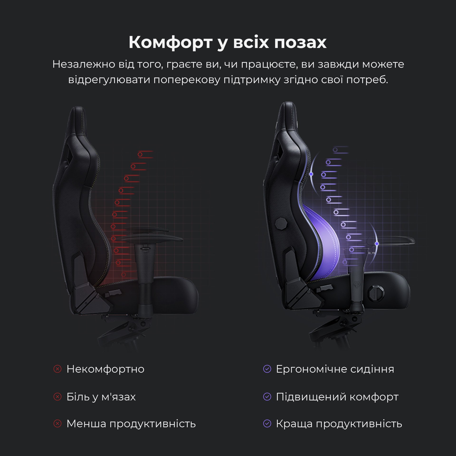 Крісло ігрове Anda Seat Kaiser 4 Size XL Purple Premium PVC (AD12YDDC-XLL-20-V-PV/C) - фото 11