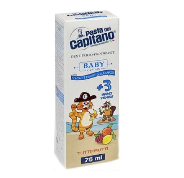 Зубна паста Pasta Del Capitano Baby Tutti-frutti 3+, 75 мл - фото 1