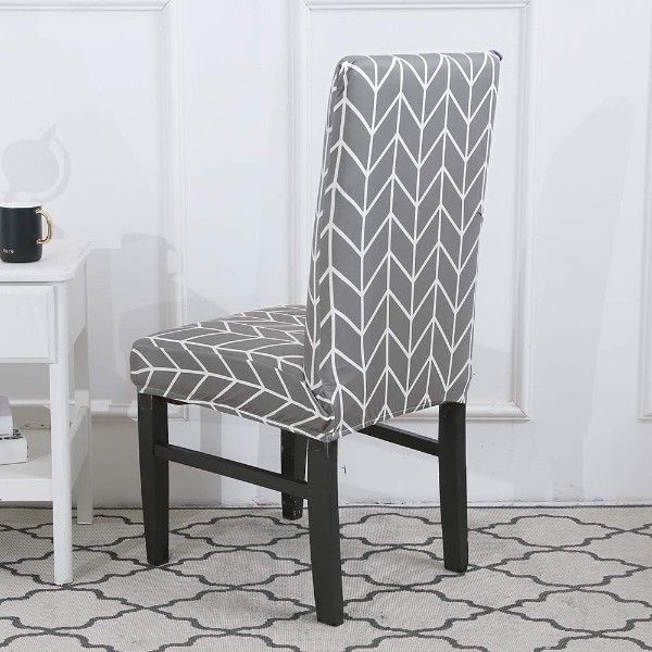 Чохол на стілець Stenson R89956 натяжний світло-сірий (26013) - фото 5