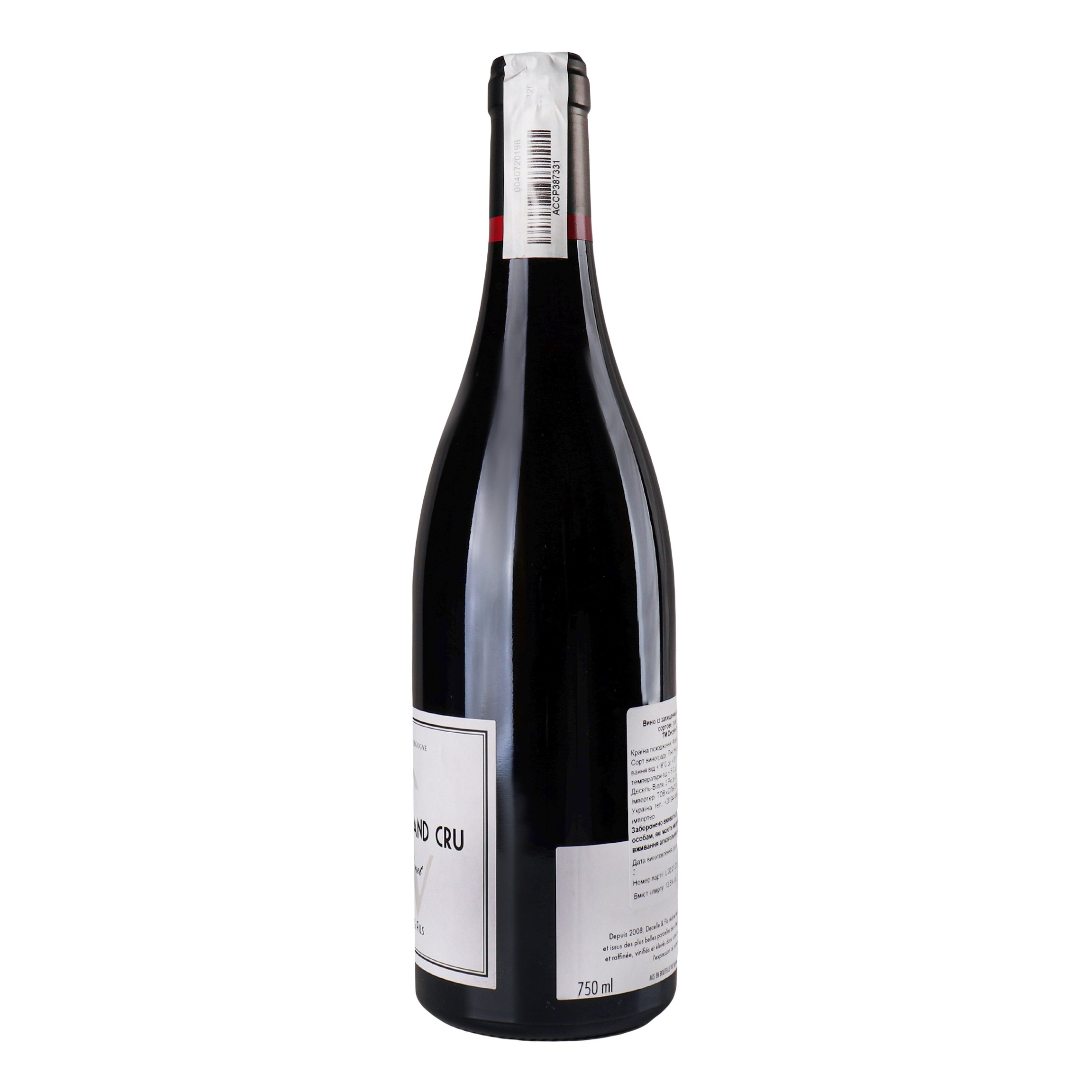 Вино Domaine Decelle & Fils Corton Le Rognet Grand Cru Pinot Noir Rg, 0,75 л, 12% (876522) - фото 2