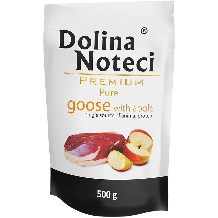 Влажный корм Dolina Noteci Premium Pure для собак склонных к аллергии, с гуской и яблоком, 500 гр - фото 1