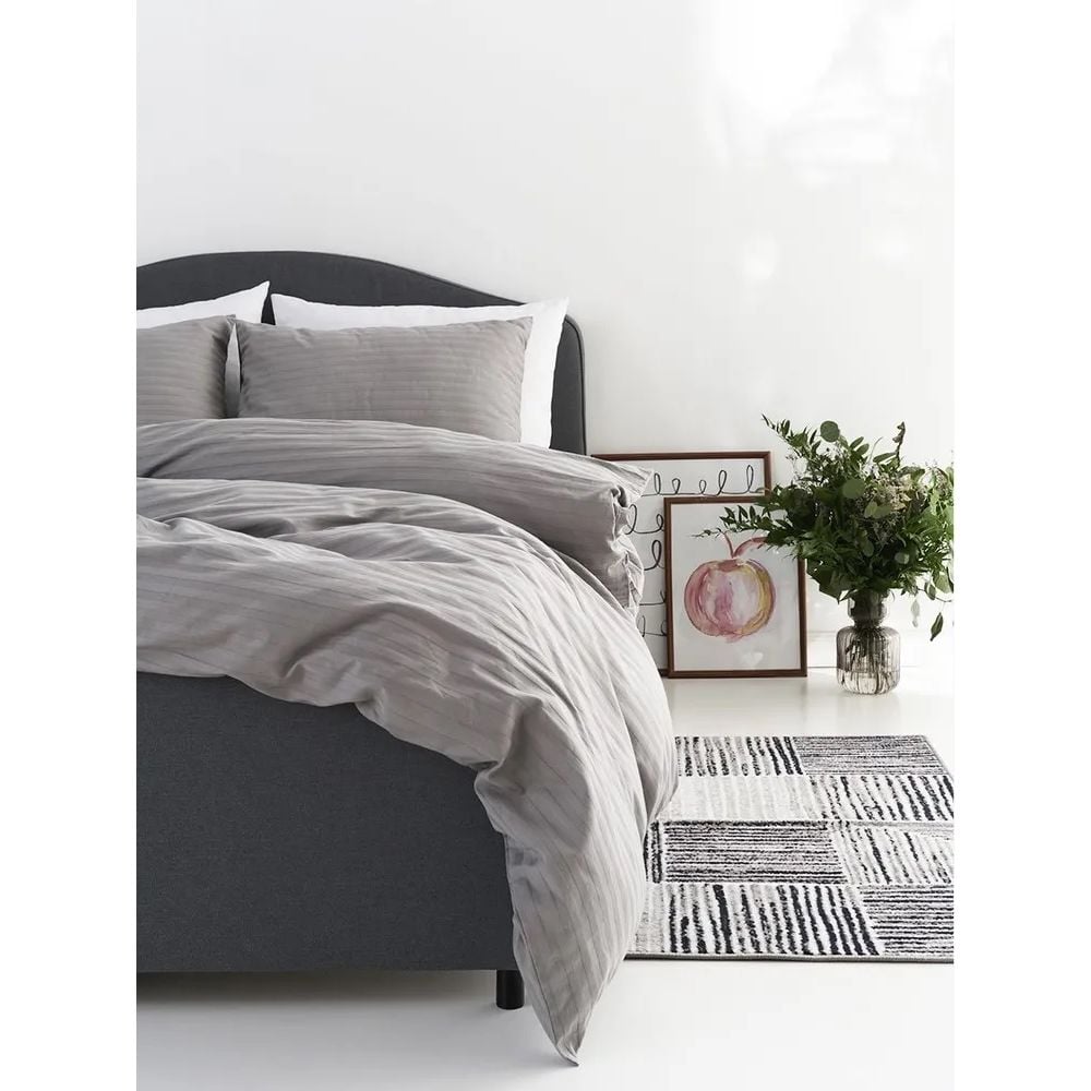 Комплект постельного белья LightHouse Sateen Stripe Grey евростандарт серый (603609_2,0) - фото 8