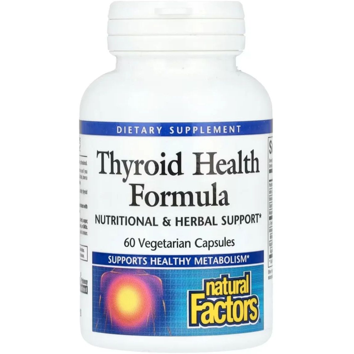 Растительная формула Natural Factors Thyroid Health Formula для здоровья щитовидной железы 60 вегетарианских капсул - фото 1