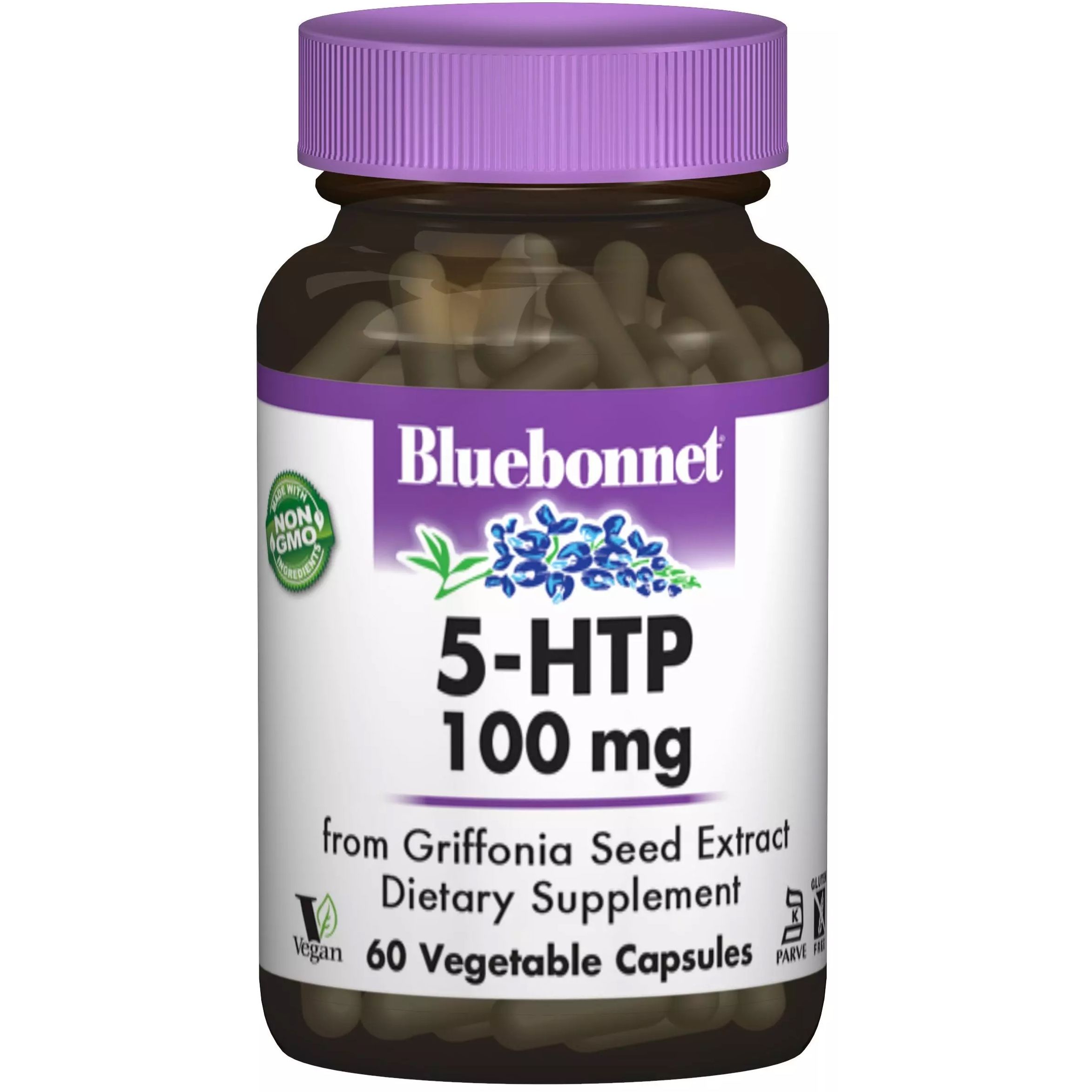 5-HTP Гидрокситриптофан Bluebonnet Nutrition 100 мг 60 капсул - фото 1