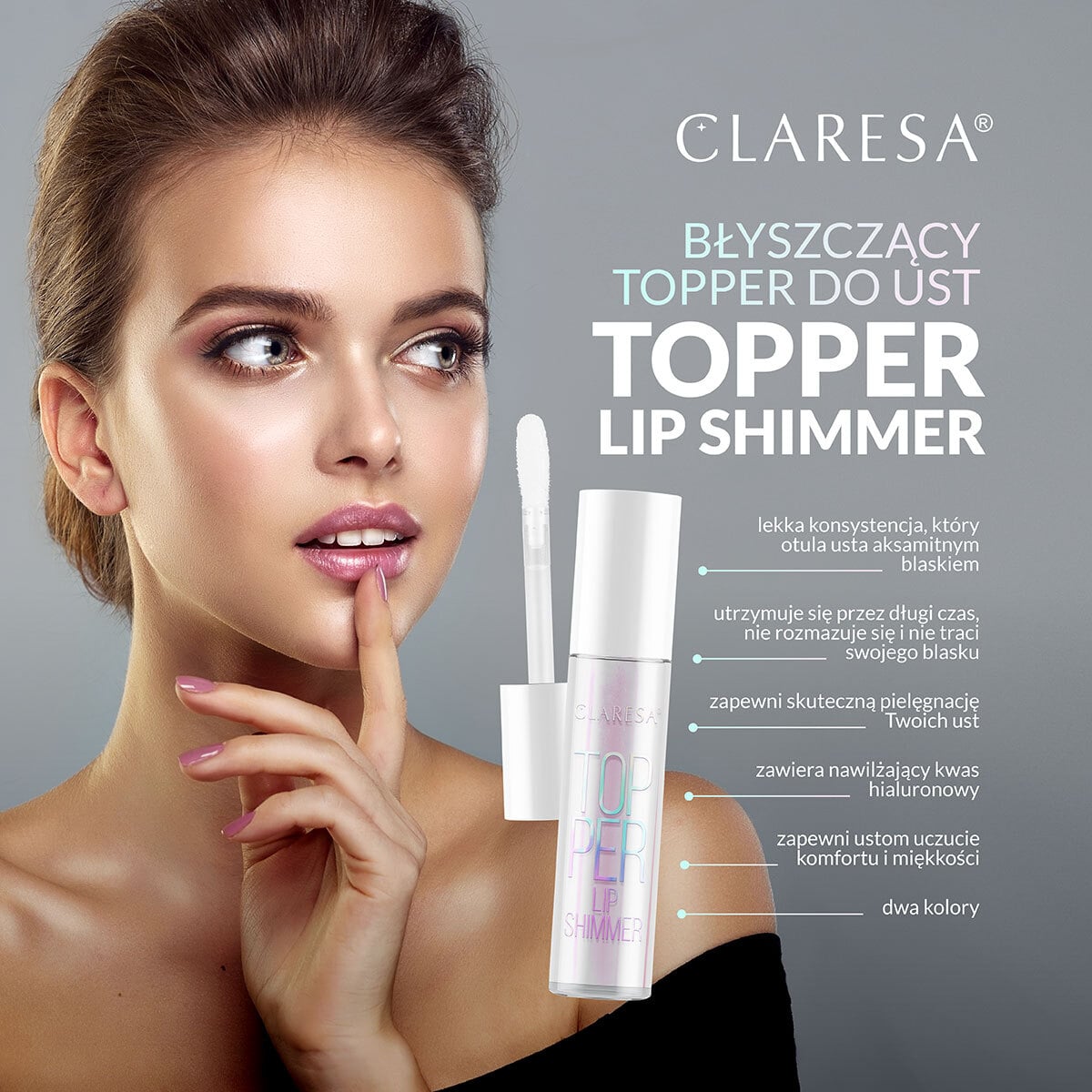 Блеск для губ Claresa Topper Lip Shimmer тон 01 (Blink pink) 4.4 г - фото 3