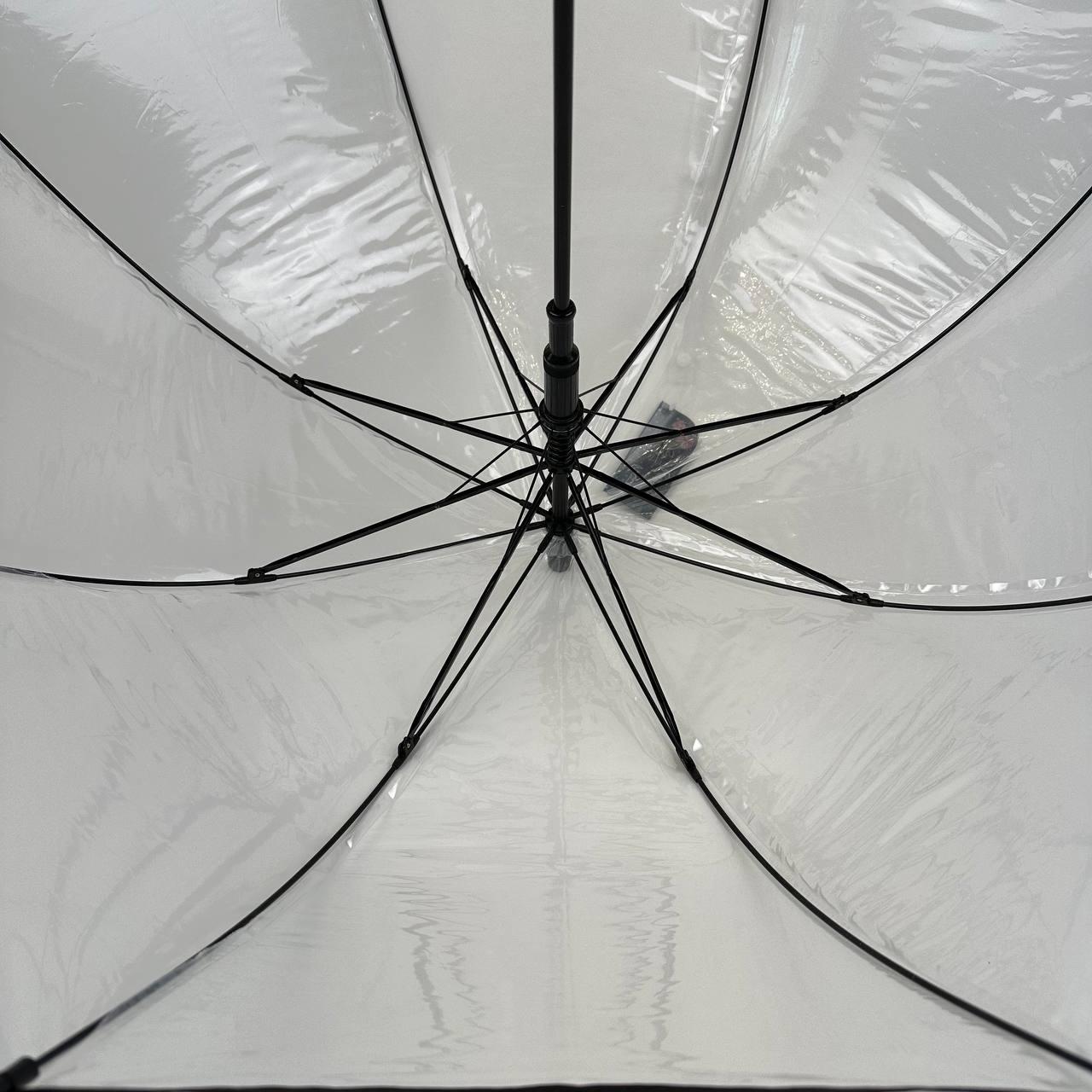 Жіноча парасолька-палиця напівавтомат Fiaba 75 см біла - фото 4