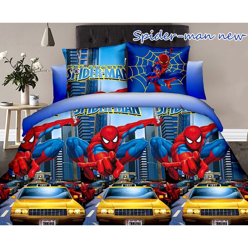 Комплект постільної білизни TAG Tekstil 1.5-спальний Різнокольоровий 000143148 (Spider-man new) - фото 1