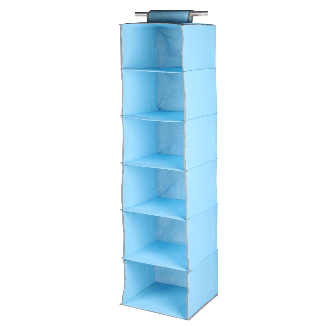 Органайзер підвісний Handy Home, 6 секцій, 30х30х120 см, блакитний (UC-104) - фото 1