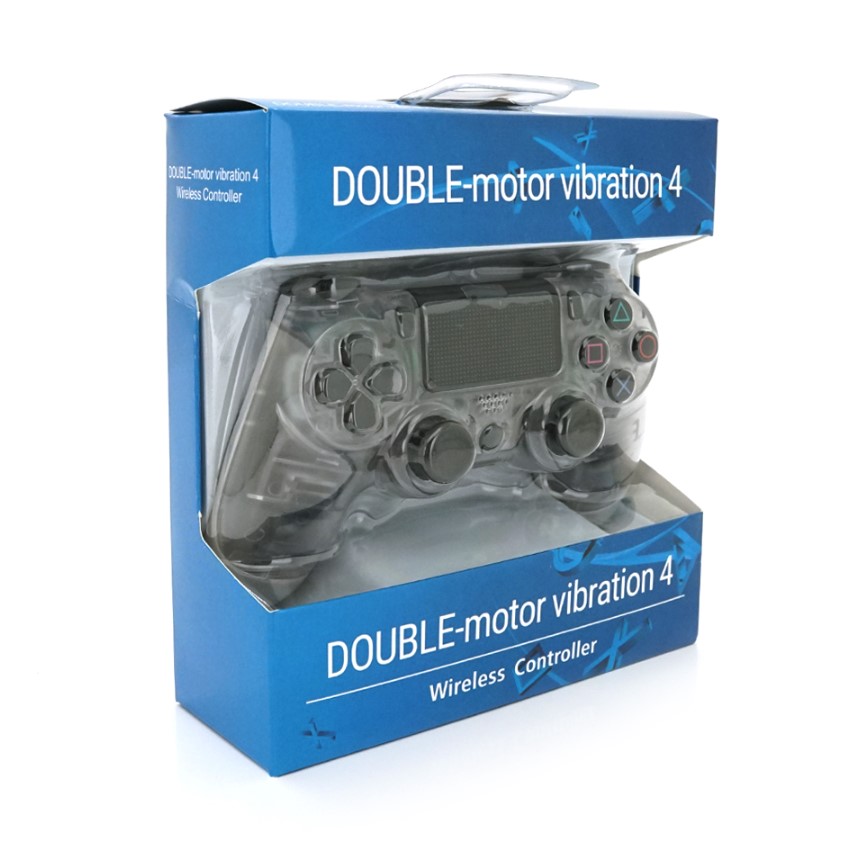 Геймпад джойстик Doubleshock Wireless PS4 Double Motor Vibration DualShock 4 Transparent-White - фото 5