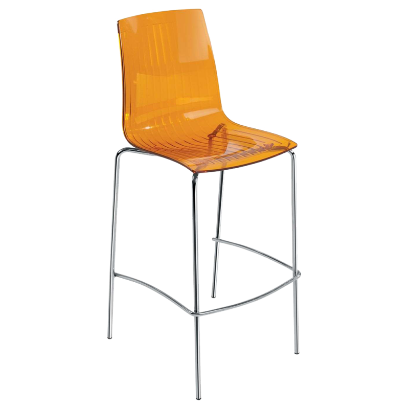 Барный стул Papatya X-Treme BSL, прозрачно-оранжевый (783149) - фото 1