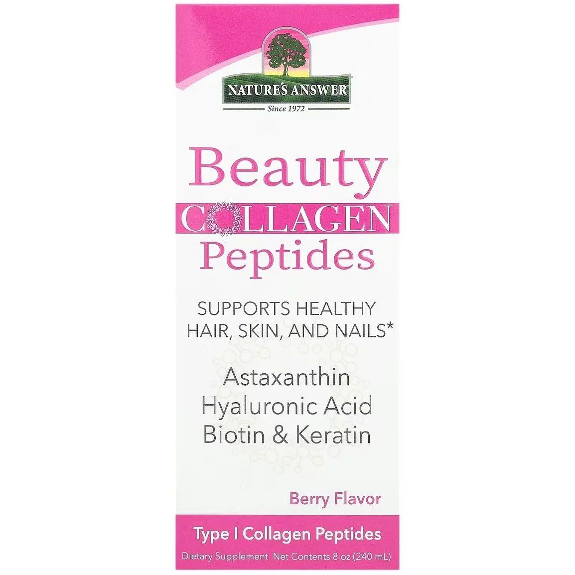 Колагенові пептиди краси Nature's Answer Beauty Collagen Peptides смак ягід 240 мл - фото 2