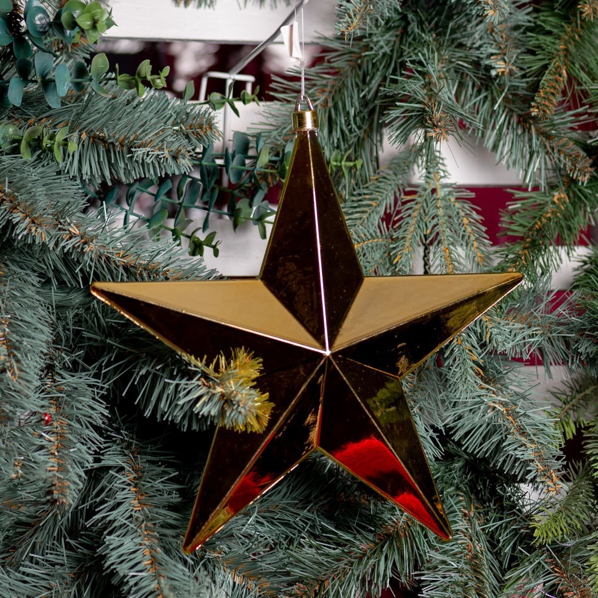 Новогодняя игрушка Novogod'ko Звезда 30 см глянцевая золотая (974087) - фото 2