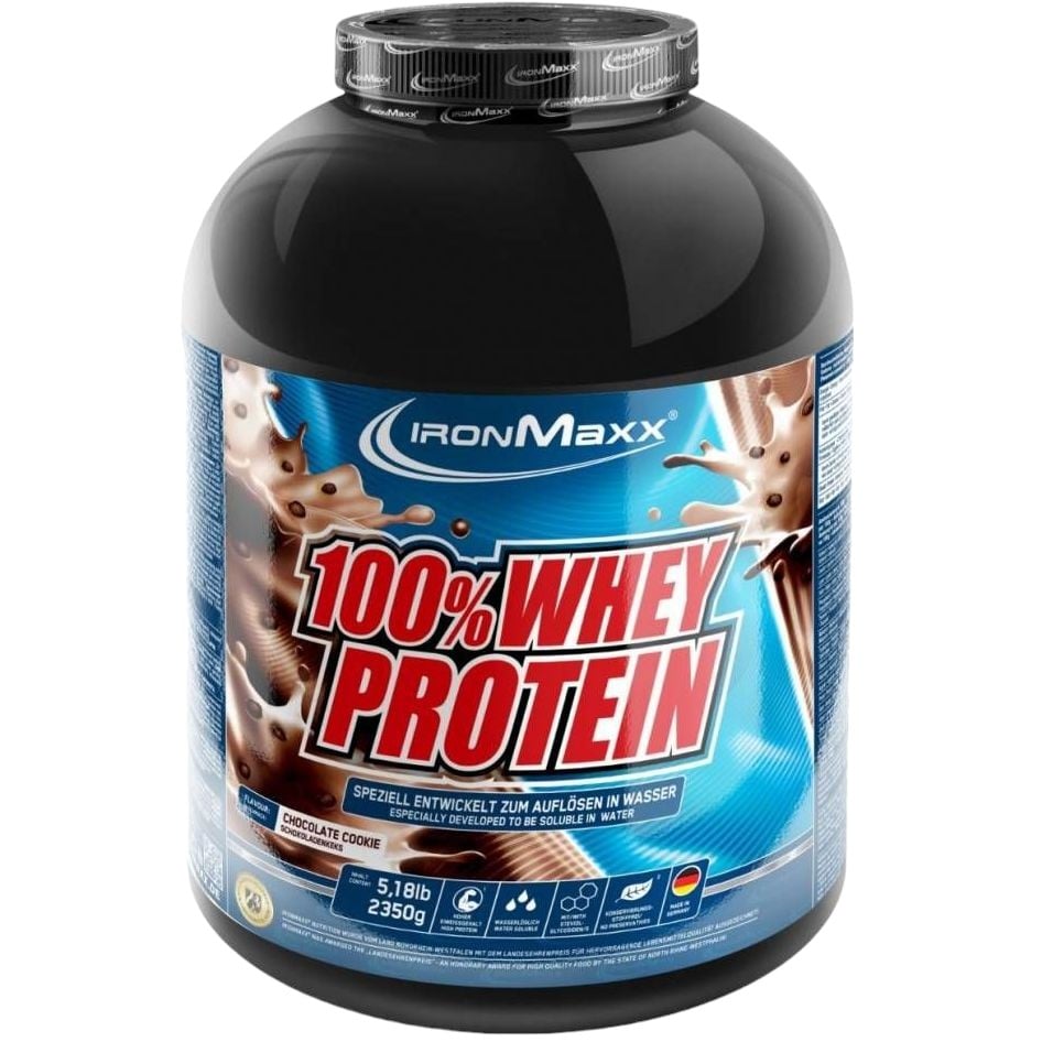 Протеин IronMaxx 100% Whey Protein Шоколадное печенье 2350 г - фото 1