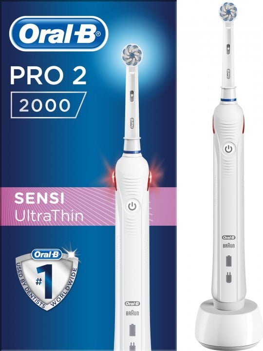 Электрическая зубная щетка Oral-B Pro2 Sensi Ultrathin White - фото 1