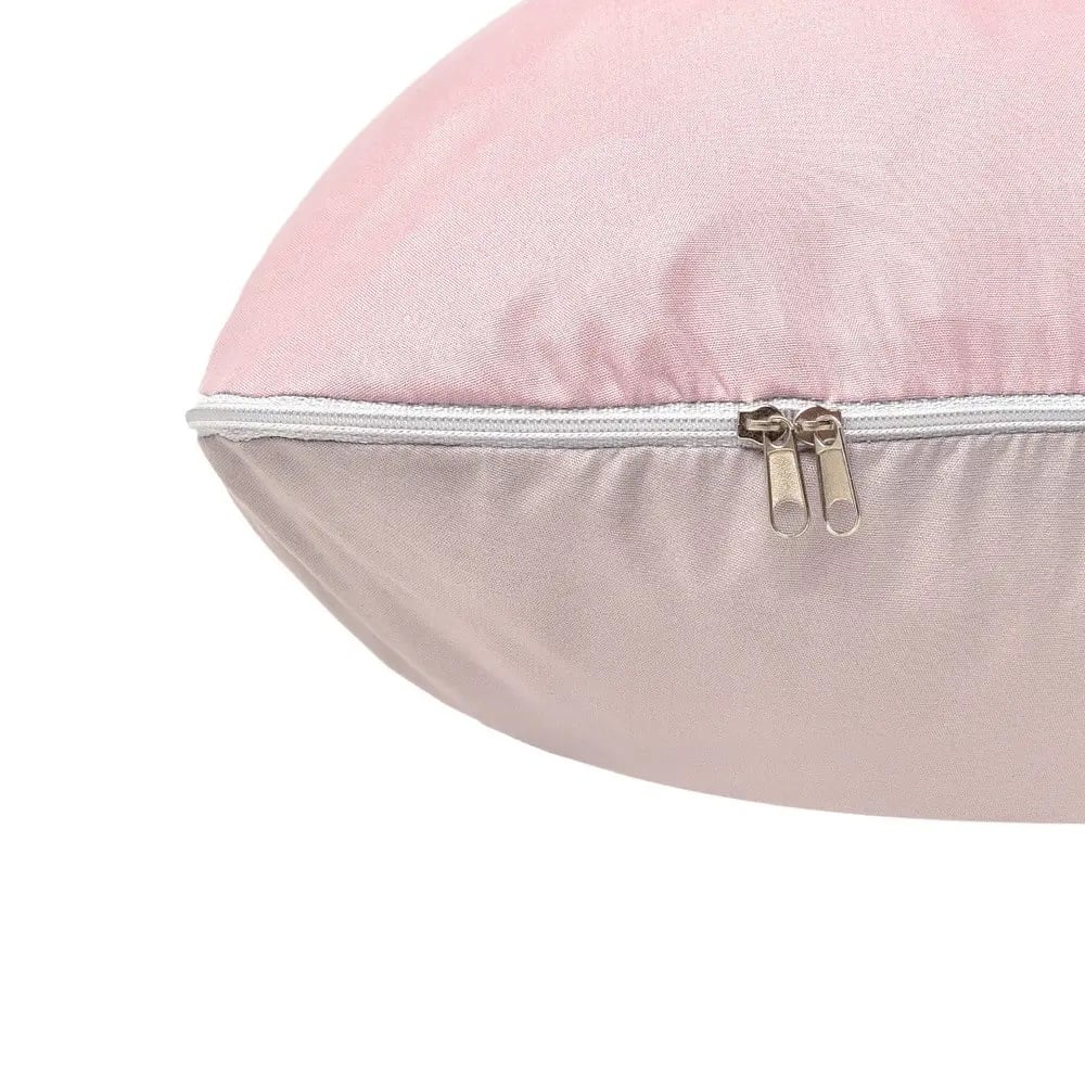 Наволочка-чехол на П-образную подушку для беременных и отдыха Ideia, 140х75 см, пудровый и светло-серый (8-35126) - фото 3