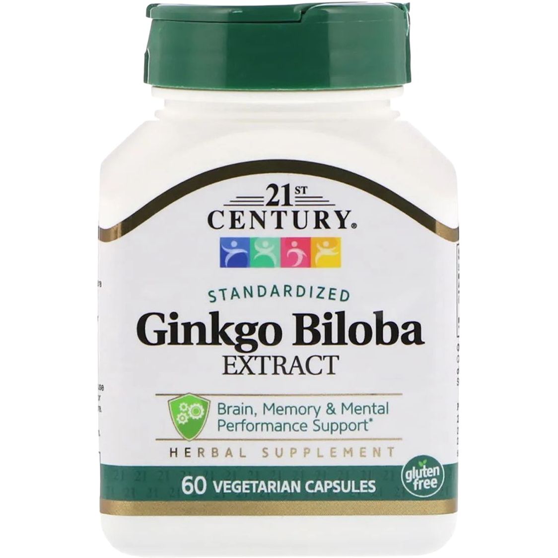 Листья Гинко Билоба 21st Century Ginkgo Biloba Leaf Extract 60 вегетарианских капсул - фото 1