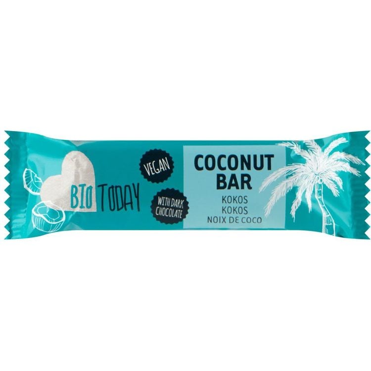 Батончик Bio Today Choco Bar Coconut кокосовый веганський органический 40 г - фото 1