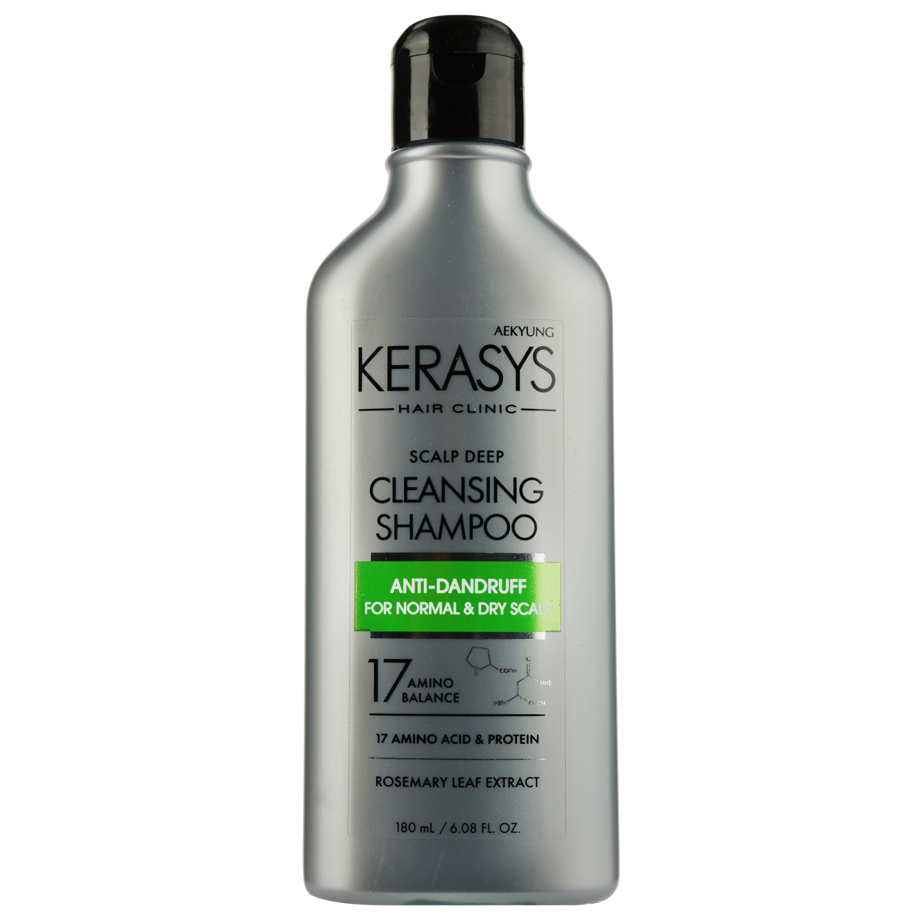 Шампунь для глубокого очищения Kerasys Hair Clinic Anti-Dandruff Rosemary Leaf Extract, 180 мл - фото 1