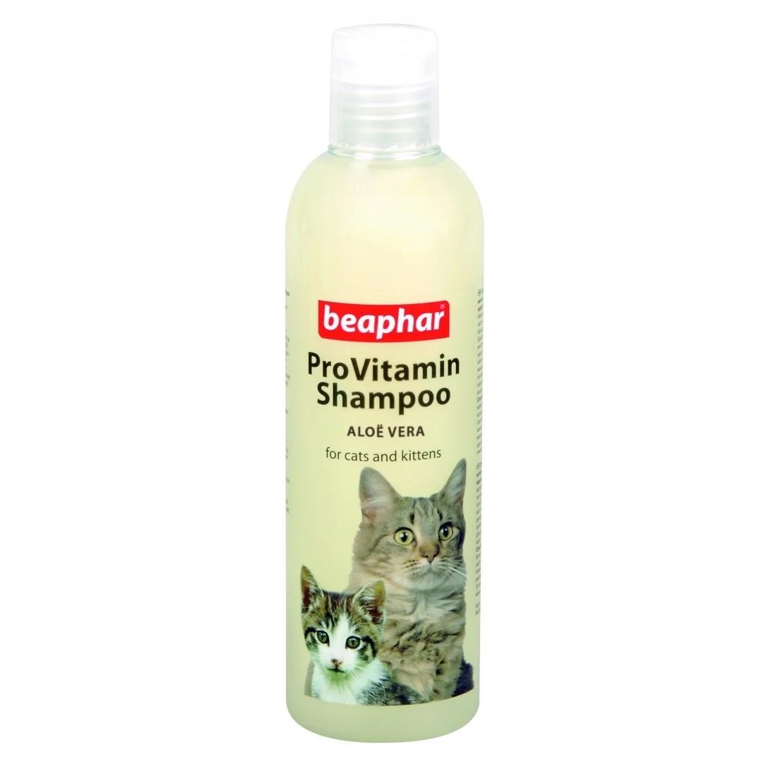 Pro Vitamin Shampoo Beaphar Aloe Vera for Cats and Kittens с экстрактом Алоэ Вера для кошек и котят с чувствительной кожей, 250 мл - фото 1