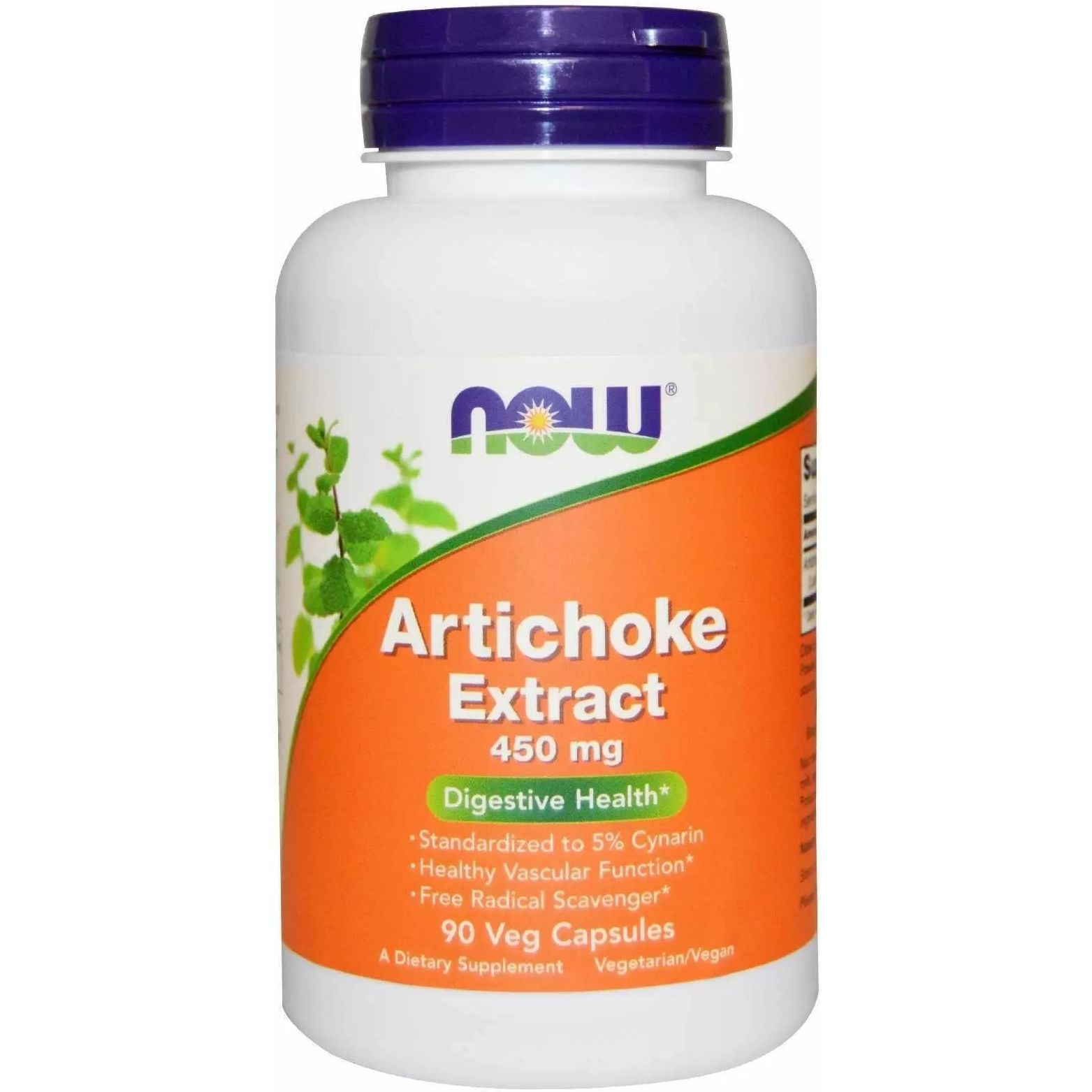 Экстракт артишока Now Foods Artichoke 450 мг 90 вегетарианских капсул - фото 1