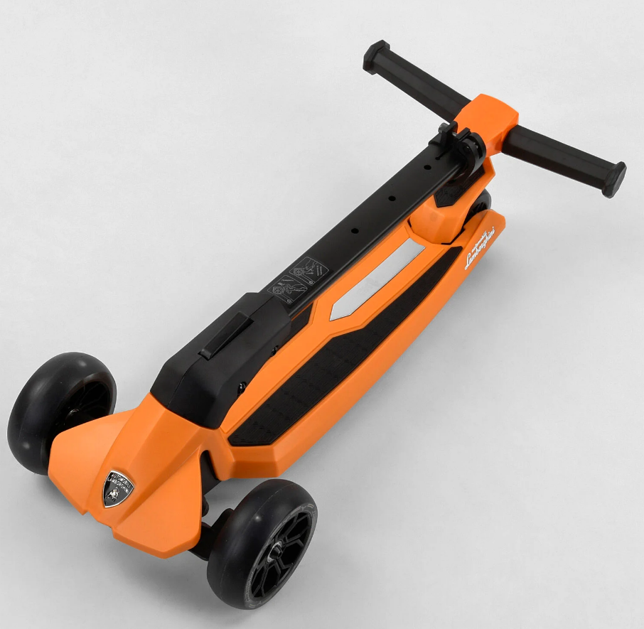 Самокат Best Scooter 65х16х31 см Оранжево-чорний 000231468 - фото 5