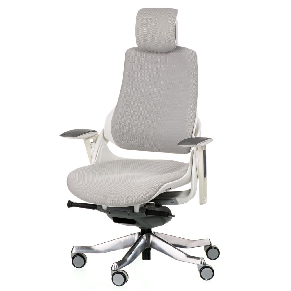 Офісне крісло Special4you Wau Snowy Fabric біле з сірим (E6163) - фото 1