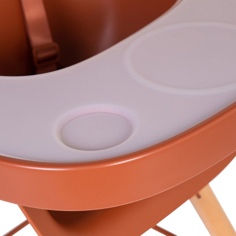 Столик к стулу для кормления Childhome Evolu с силиконовым подносом, рыжий (CHEVOTSRU) - фото 4