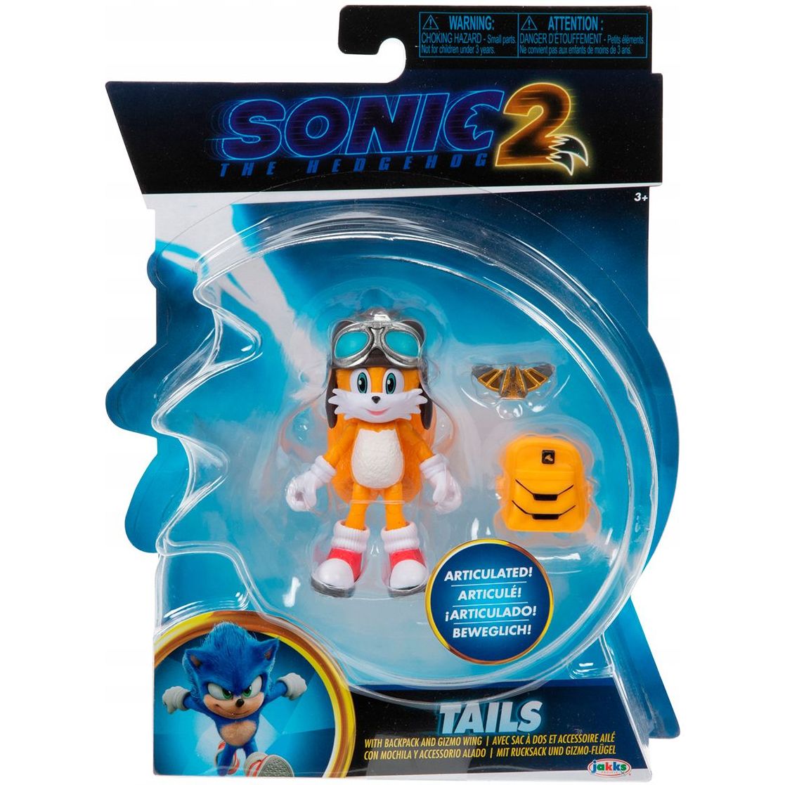 Игровая фигурка Sonic the Hedgehog 2 W2 Тейлз, с артикуляцией, 10 см (41498i) - фото 1
