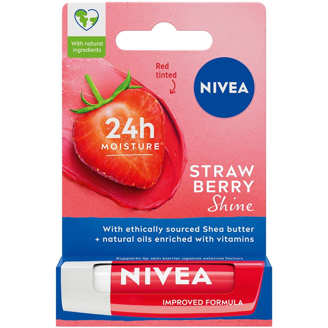 Бальзам для губ Nivea Клубничное сияние 4.8 г (85083) - фото 1