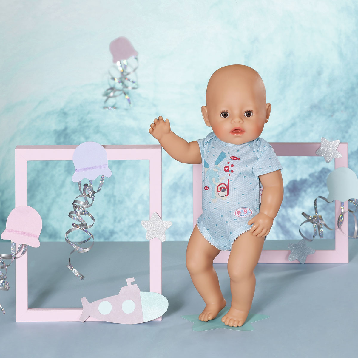 Одежда для куклы Baby Born Боди S2 голубой (830130-2) - фото 4