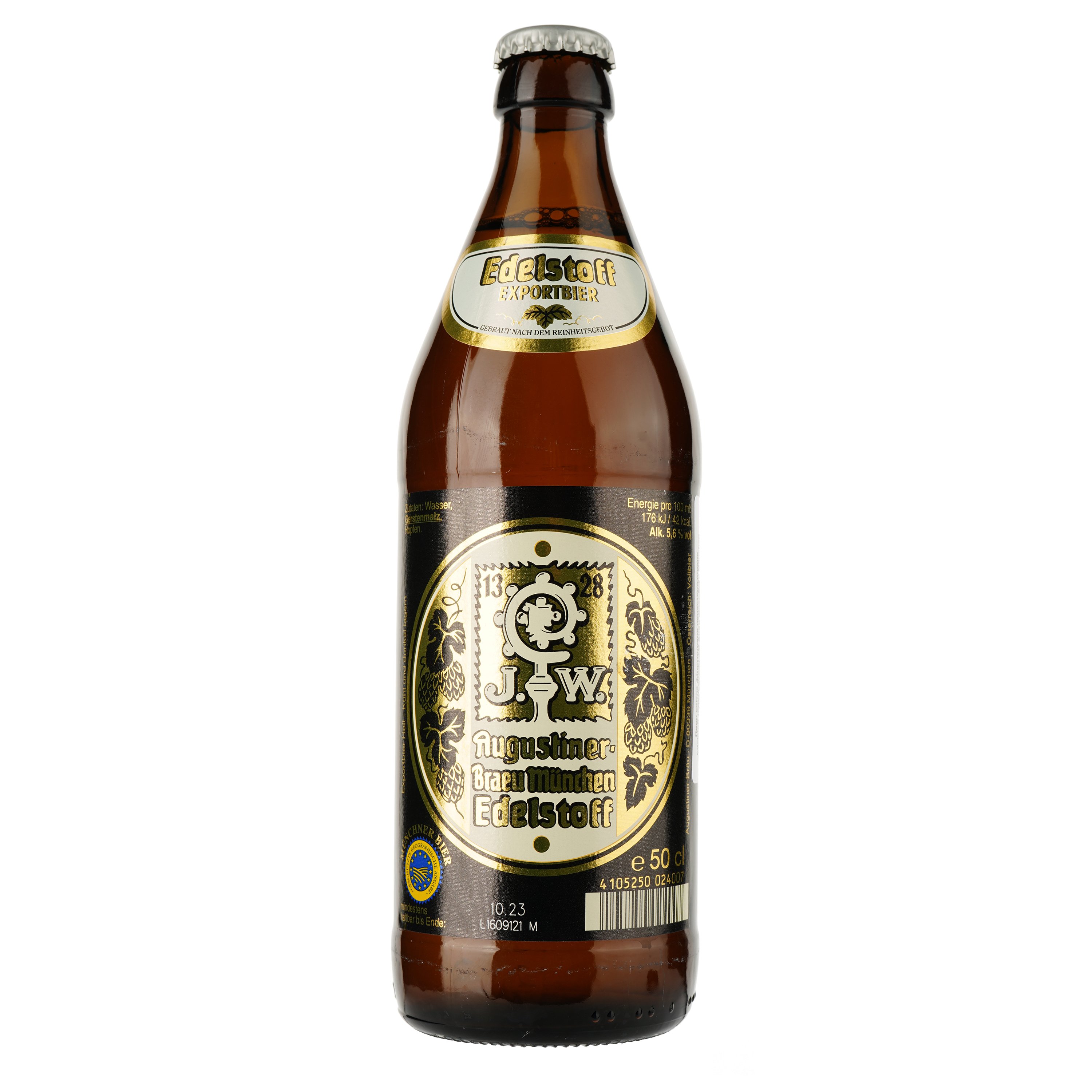 Пиво Augustiner Edelstoff, светлое, 5,6%, 0,5 л - фото 1