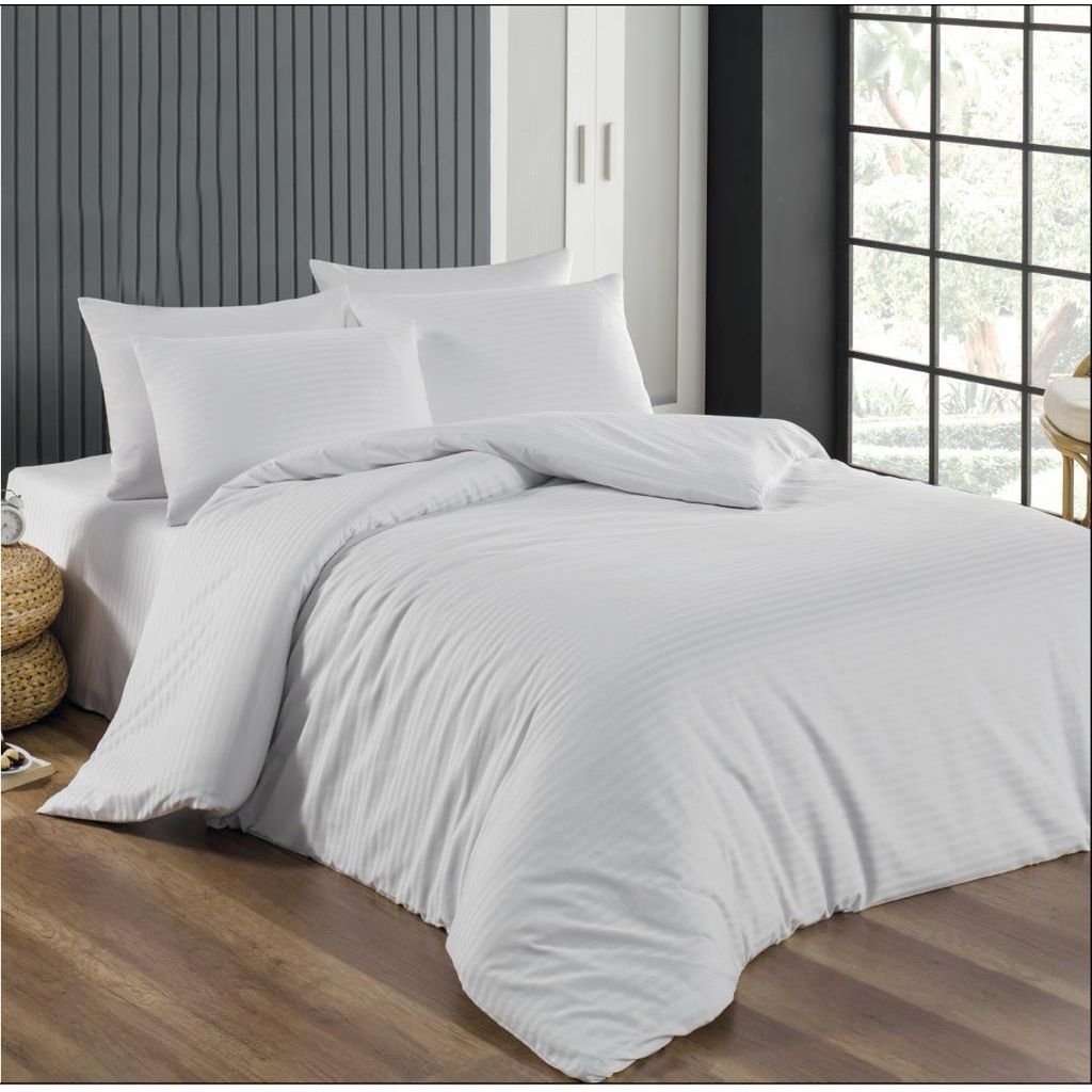 Комплект постельного белья LightHouse Sateen Stripe White евростандарт белый (603661_2,0) - фото 1
