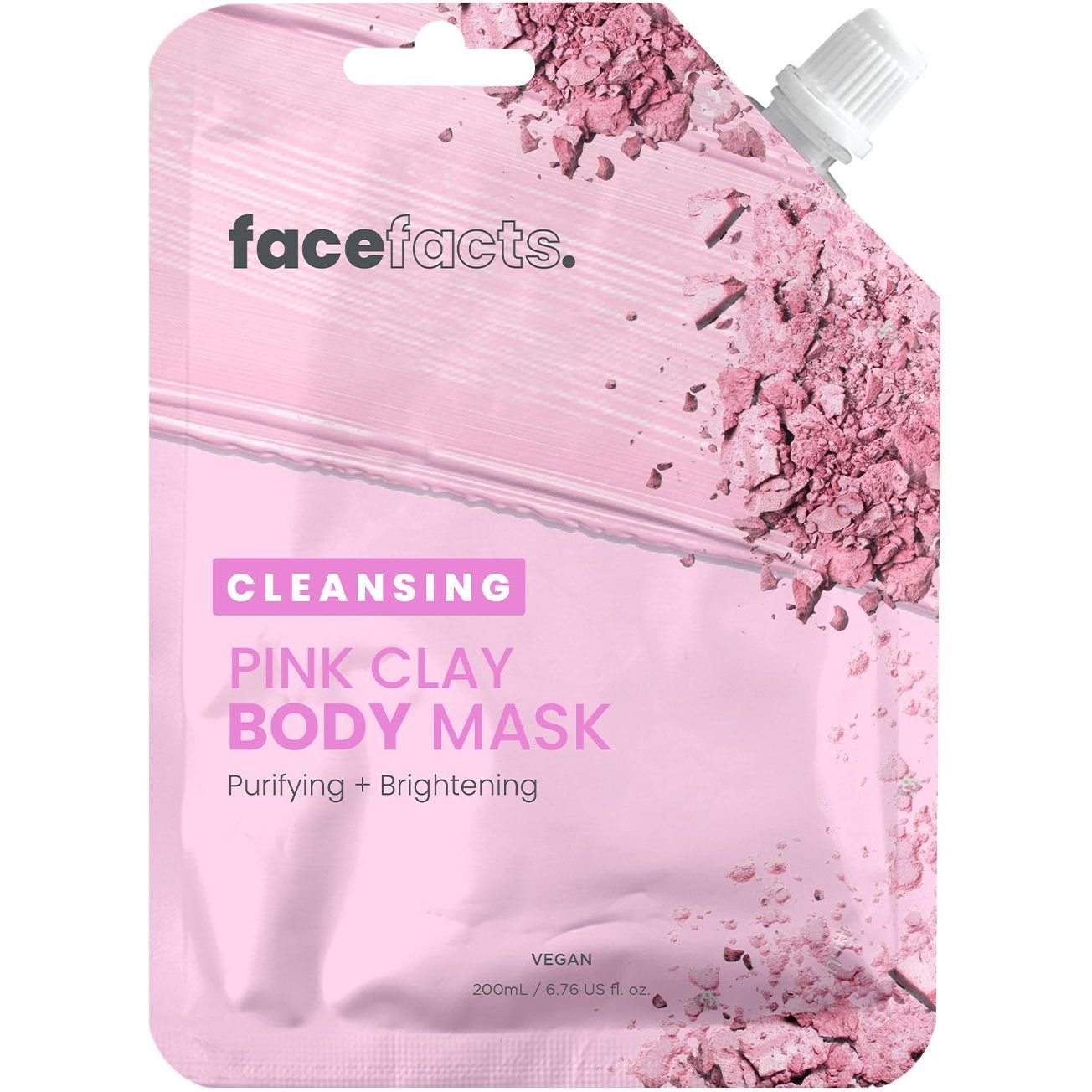 Очищуюча грязьова маска для тіла Face Facts Cleansing Pink Clay Body Mask 200 мл - фото 1