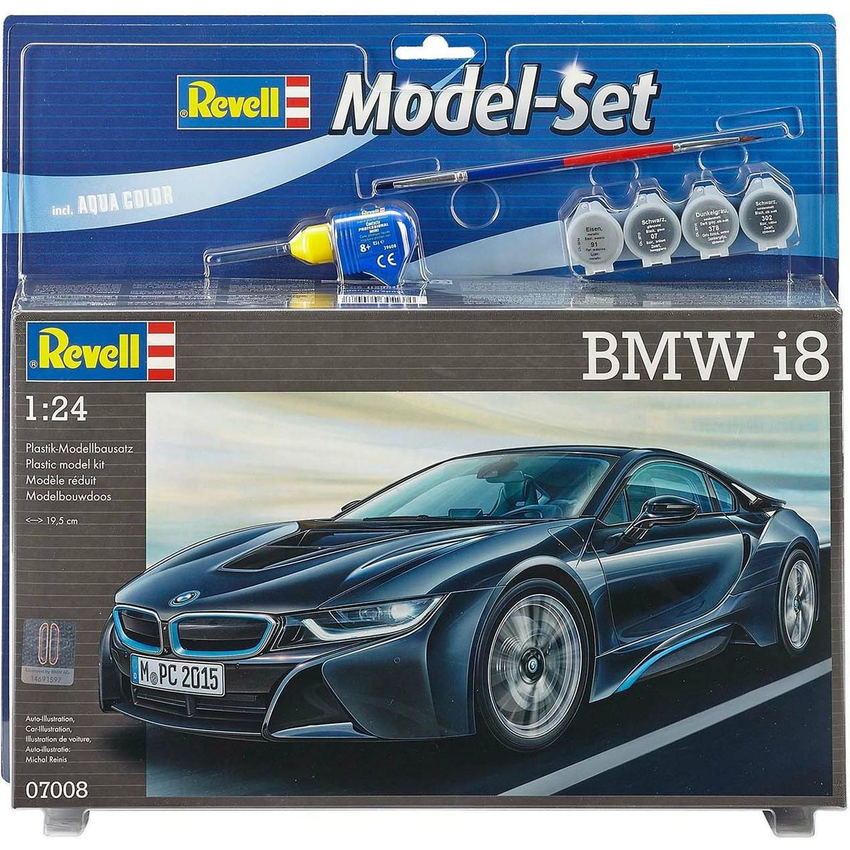 Сборная модель Revell Автомобиль BMW i8 уровень 4, масштаб 1:24, 131 деталь (RVL-67008) - фото 7