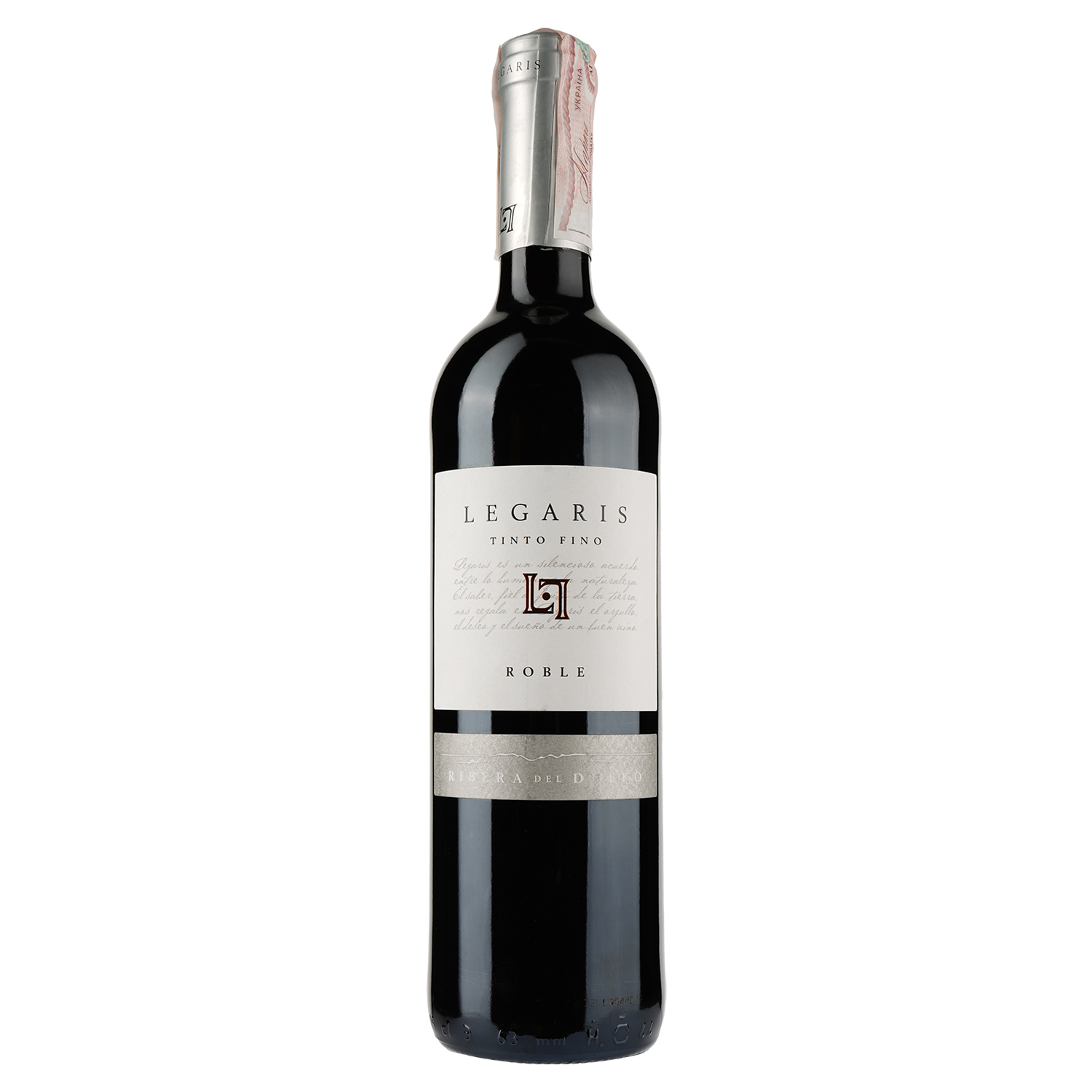 Вино Legaris Roble DO Ribera del Duero, червоне, сухе, 0,75 л - фото 1