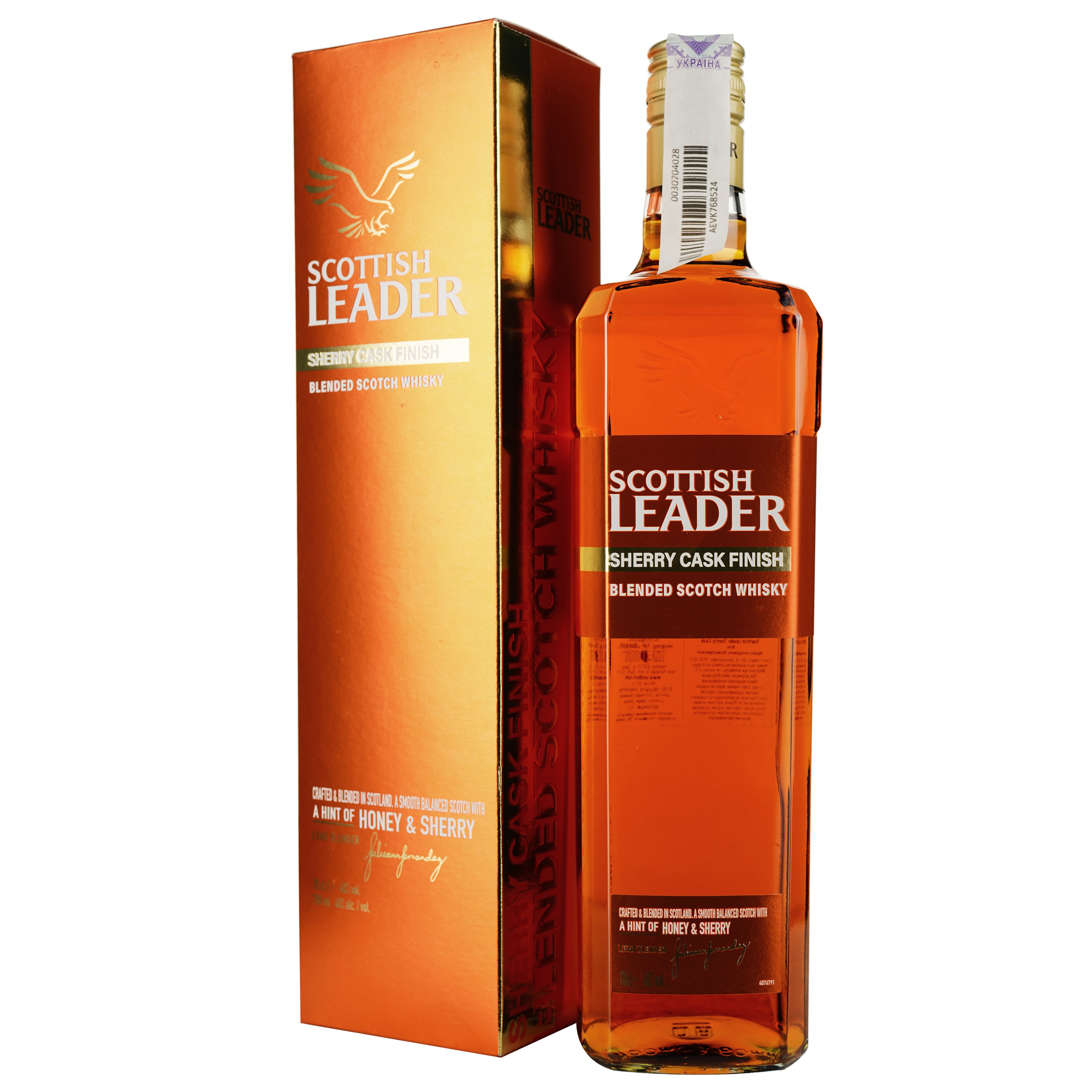 Віскі Scottish Leader Sherry Cask Blended Scotch Whisky 40% 0.7 л, в коробці - фото 1