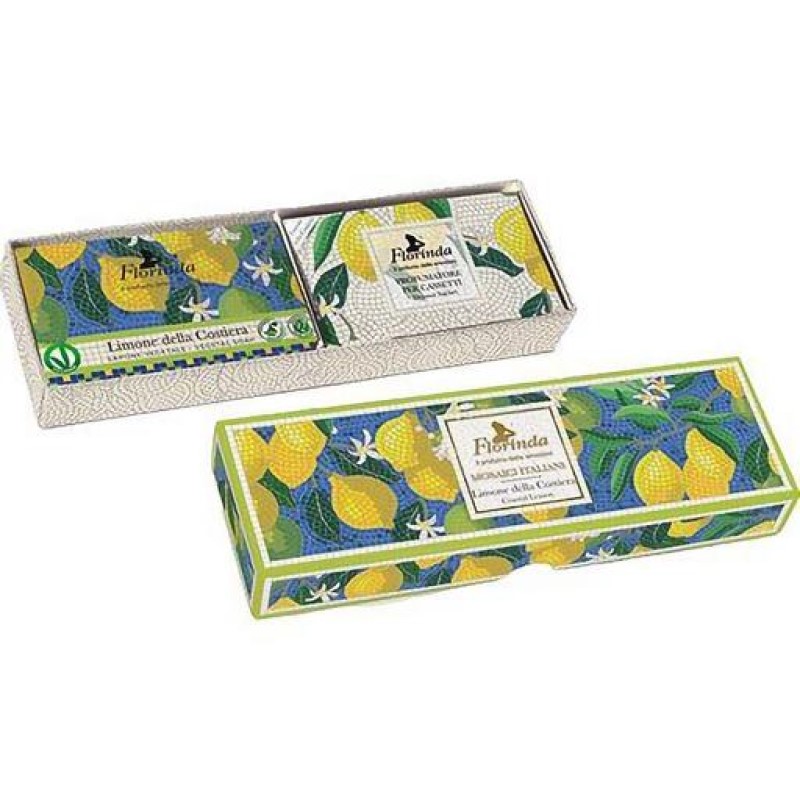 Набір мила Florinda Мозаїка Лимон, 200 г, 3 ароматичні пакетики - фото 1