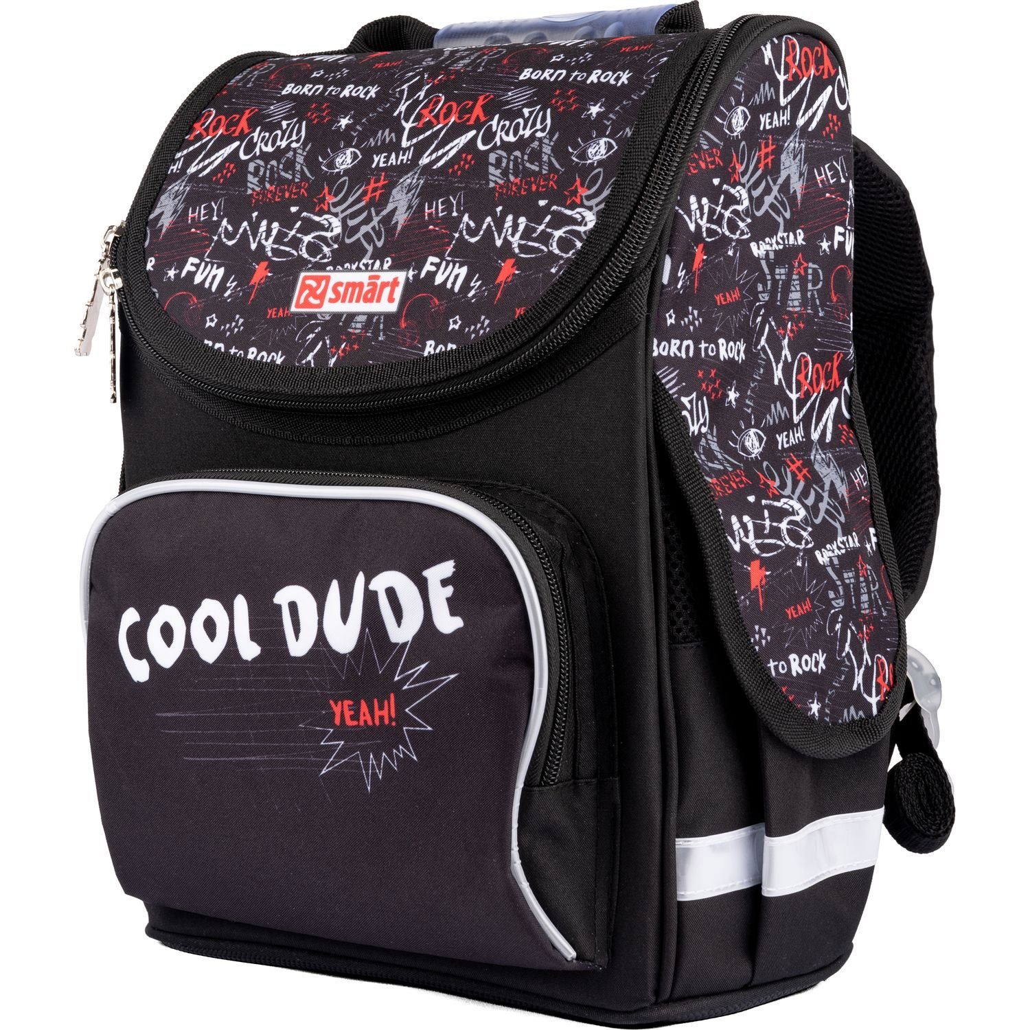 Рюкзак шкільний каркасний Smart PG-11 Dude, черный (559013) - фото 1