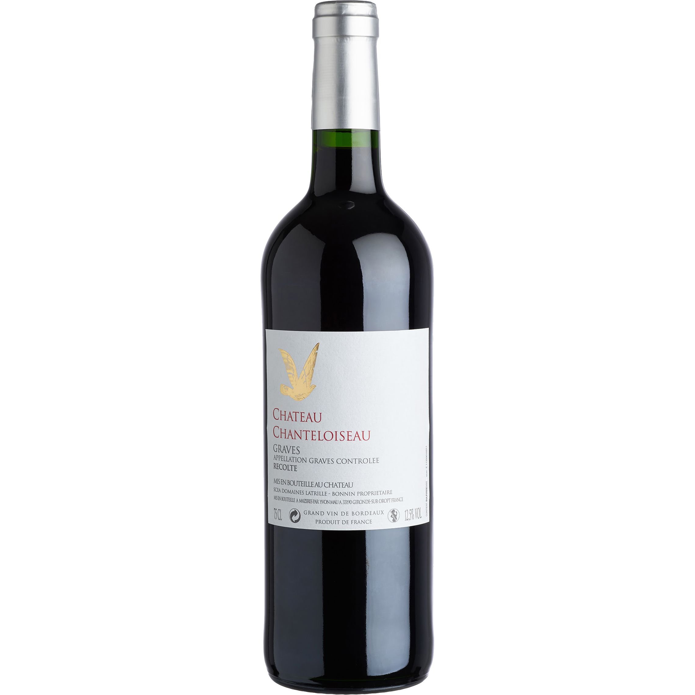 Вино Chateau Chanteloiseau AOP Graves Rouge 2020 червоне сухе 0.75 л - фото 1