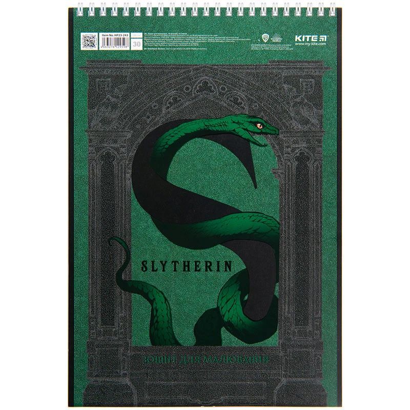 Тетрадь для рисования Kite Harry Potter А4 30 листов Slytherin (HP23-243) - фото 1