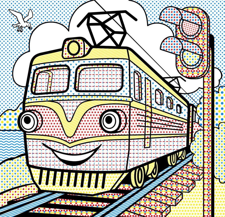 Водная раскраска Кристал Бук Поезда, 8 страниц (F00024182) - фото 2