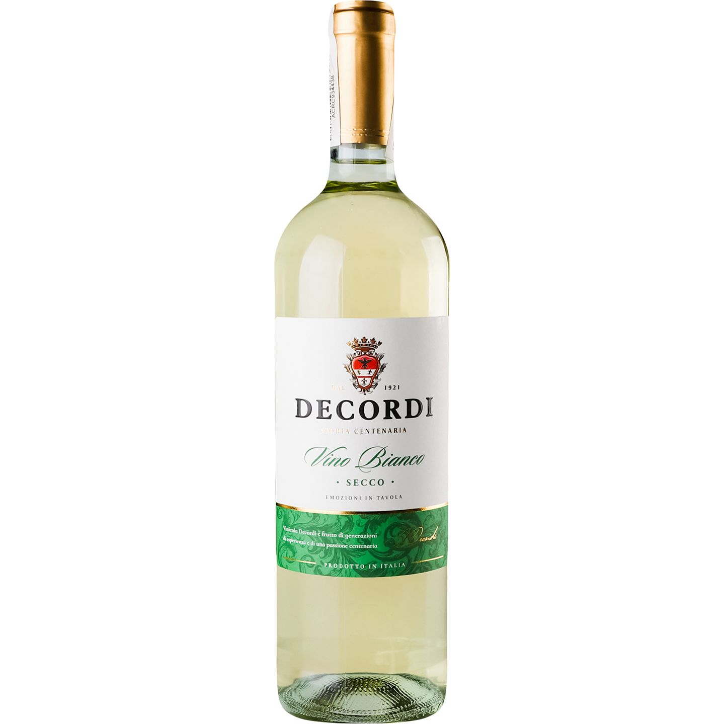 Вино Decordi Vino Bianco Secco, біле, сухе, 10,5%, 0,75 л - фото 1