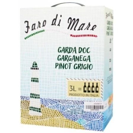 Вино Faro Di Mare Pinot Grigio Garganaga DOC, белое, сухое, 3 л - фото 2