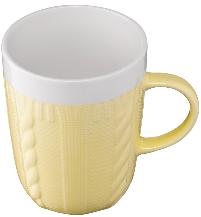 Чашка Ardesto Кnitti, 330 мл, желтый (AR3457Y) - фото 2