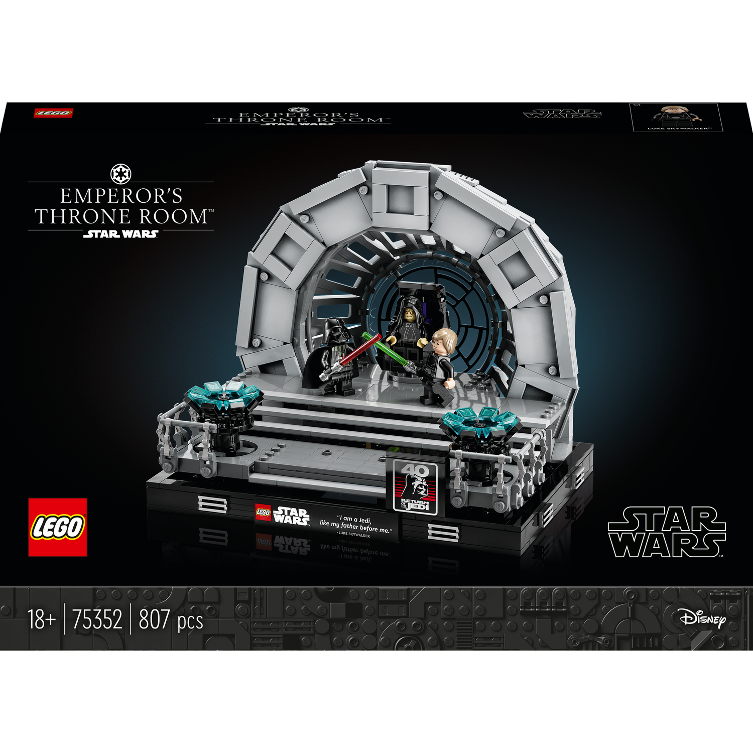 Конструктор LEGO Star Wars Діорама Тронна зала імператора, 807 деталей (75352) - фото 1