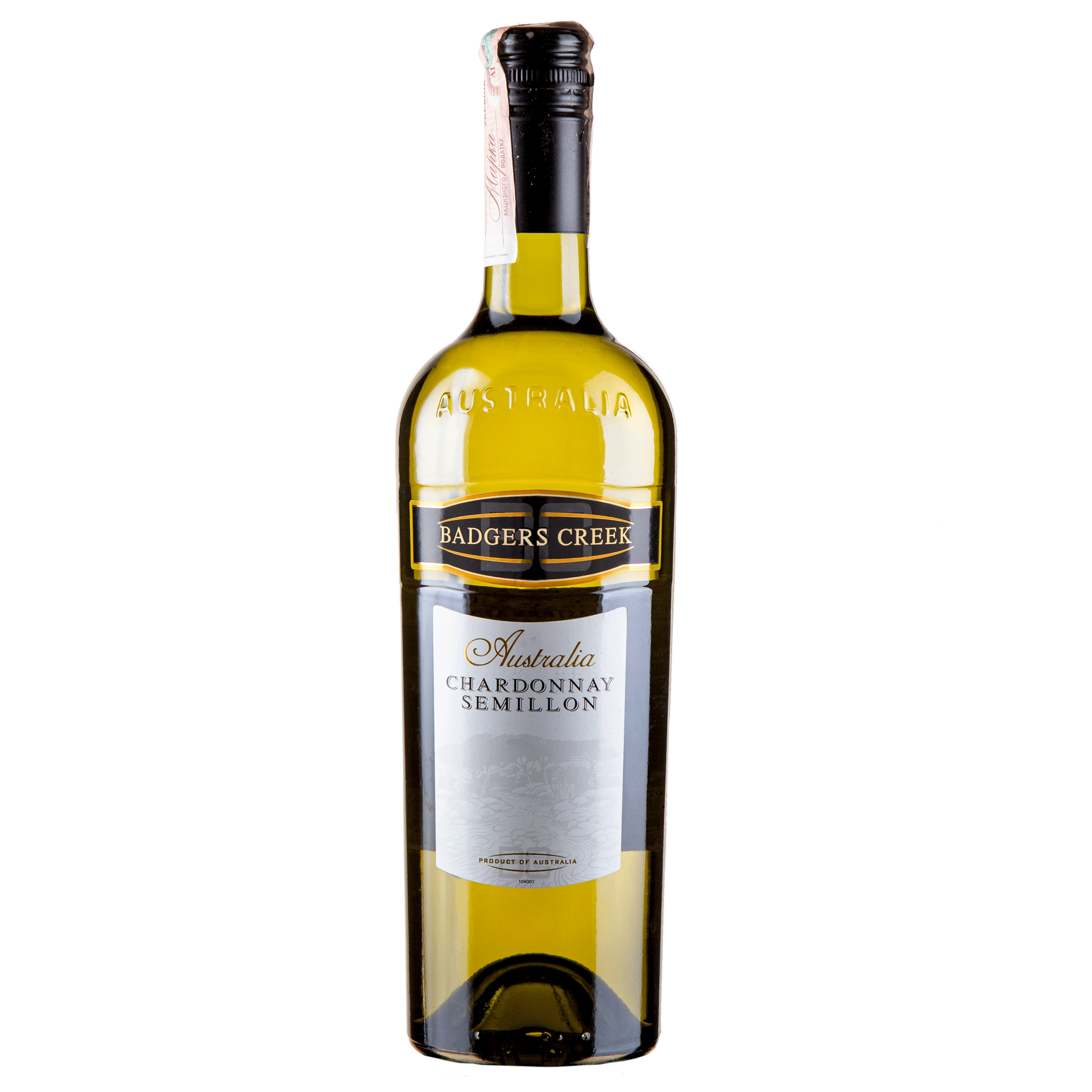 Вино Badgers Creek Chardonnay Semillion, белое, сухое, 11,5%, 0,75 л - фото 1