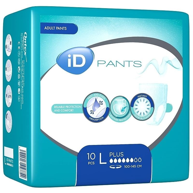 Підгузки-трусики для дорослих iD Pants Plus L, 10 шт. - фото 2