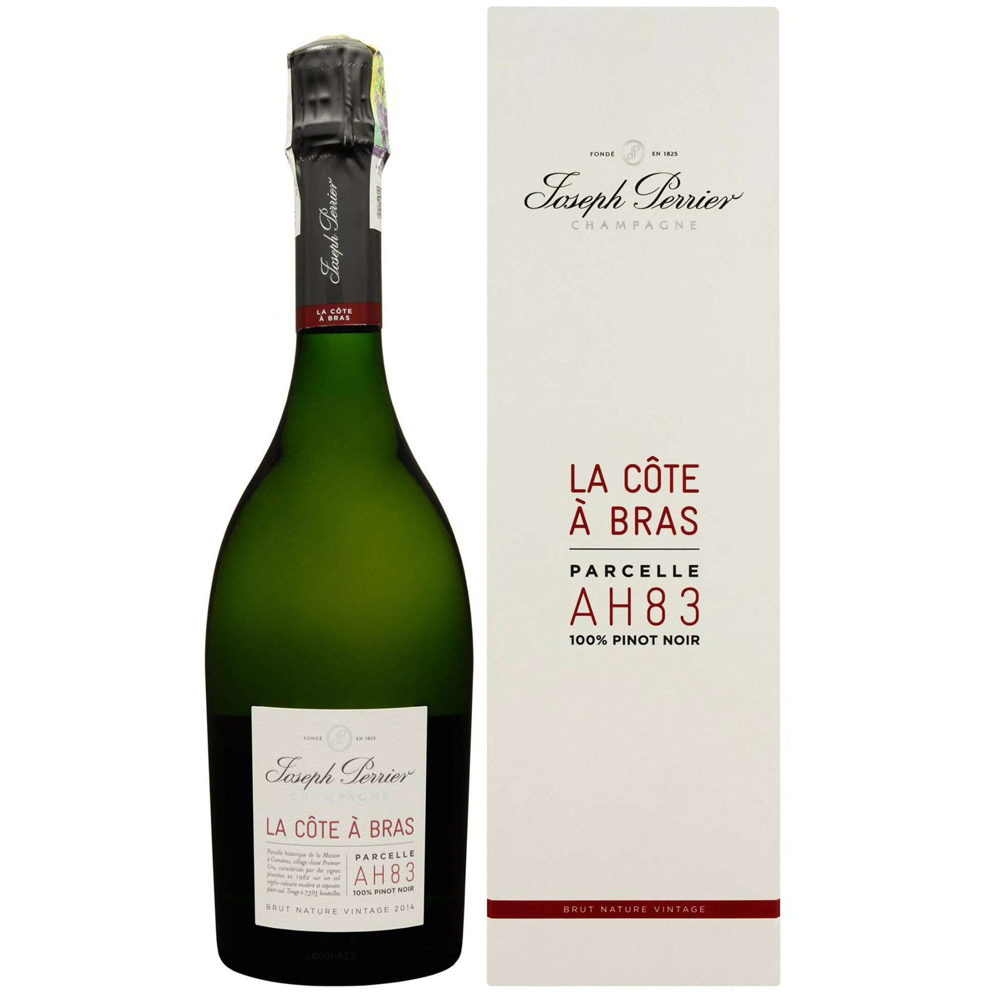 Шампанское Joseph Perrier La Cote Bras Brut Nature 2014 белый брют 0.75 л в коробке - фото 1